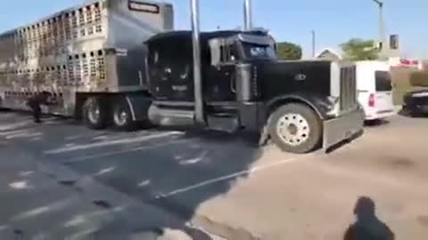 To stop a fully loaded livestock truck