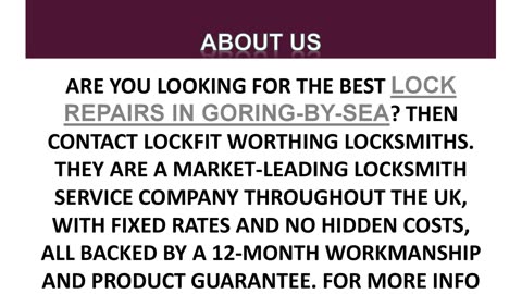 Best Lock Repairs in Goring-by-Sea