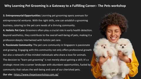 Why Learning Pet Grooming is a Gateway to a Fulfilling Career:- The Pets workshop