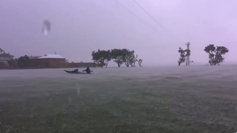 Heavy rain in the Haor(tanguar haor).