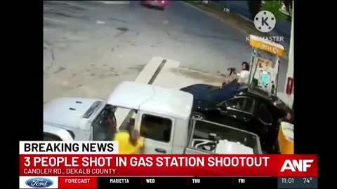 NEW: 3 innocent bystanders shot during a gas station shootout in Atlanta, Georgia