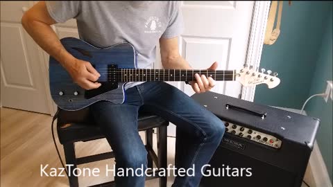 KazTone Handcrafted Guitars Moody Blue demo.