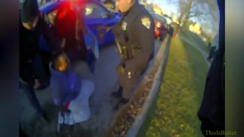 Police bodycams show Michigan State Police trooper punching, knocking out handcuffed Saginaw man