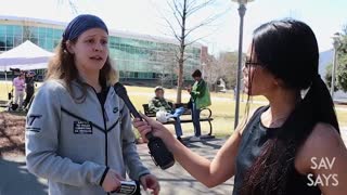 A swimmer competing in the NCAA championship talks about competing against a biological male