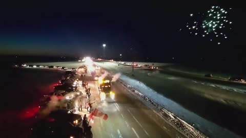 Canadians set off Fireworks in support of Freedom Convoy 2022