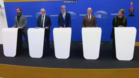 Persconferentie; Marcel de Graaf, Willem Engel e.a. in EU parlement, schokkende feiten ('Eng', NL)