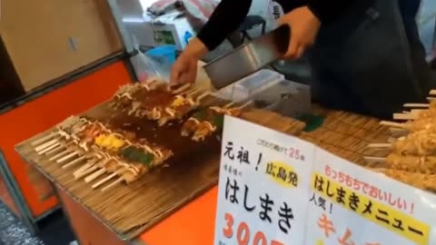 Japanese street food | Okonomiyaki and takoyaki