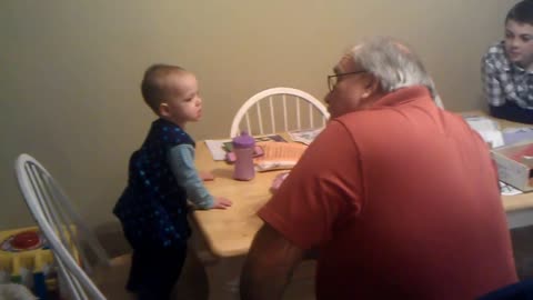 Baby Girl Has Epic Debate With Her Grandpa