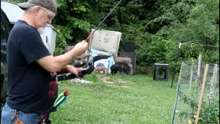 practice on a 3-d deer target