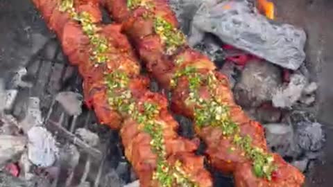Spiced Lamb Kebabs with Mint Chimichurri Recipe