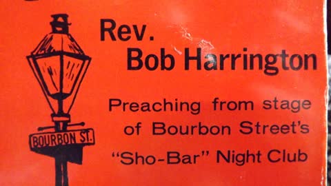 Chaplain of Bourbon Street preaching at Sho-Bar Night Club on 08/24/1966