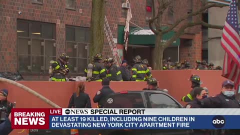 At least 19 dead, including 9 children, in NYC apartment fire. .