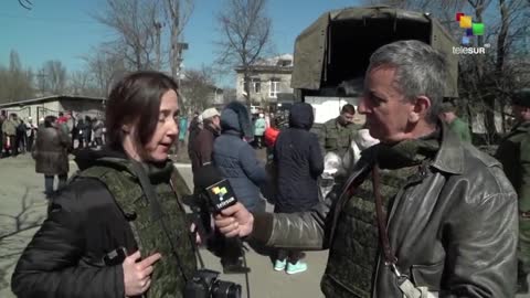 The Russian Army Provides Humanitarian Aid to Ukrainian Residents
