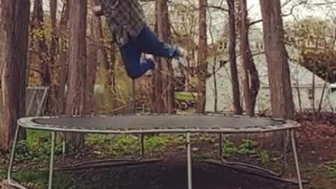 Collab copyright protection - flannel guy flies off trampoline
