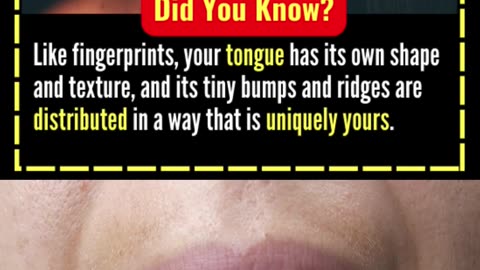 Like fingerprints, your tongue is unique!