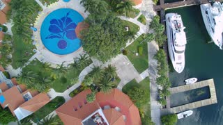 Drone footage of Isla Mujeras Mexico