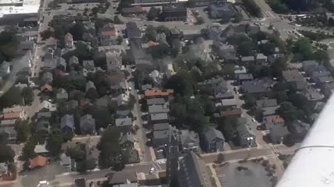 Shannon and I Flying Over BSU