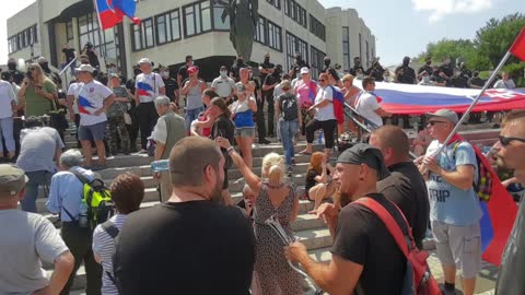 chcemeslobodu.sk - protest pred Národnou Radou 24.07.2021 - část 2