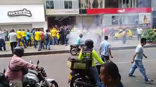 disturbios en el centro de Bucaramanga