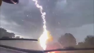 MASSIVE Double Lightening Explosion Hits Two Cars