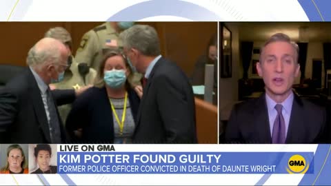 Kim Potter found guilty of manslaughter in death of Duante Wright _ GMA.