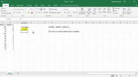 Microsoft Excel Tutorial - Correlation