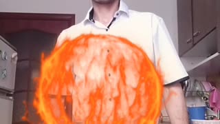 Fire ball in hands