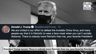 Trump tweets about mask wearing being patriotic
