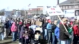 Green Bay TEA PARTY 2nd Annual outdoor rally at Leicht Park - Green Bay Wisconsin.