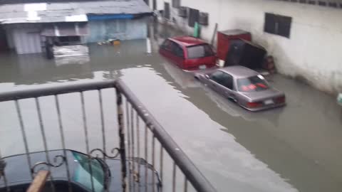 Flooding In the city of Port Harcourt, Nigeria.