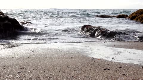 Waves and Rocks Mean Beauty of Nature