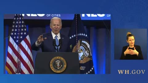 Joe Biden Speaks to League of Cities - Forgets His Mask - Shuffles Off Stage (VIDEO)