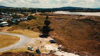 4K Drone footage of Ruakaka Beach, New Zealand