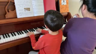 6yr old doing Monday piano lessons