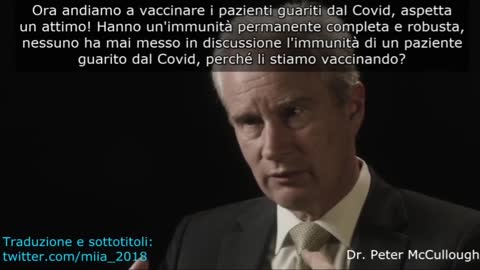 Dr. Peter McCullough: "L'agente biologico più letale e tossico mai inoculato"