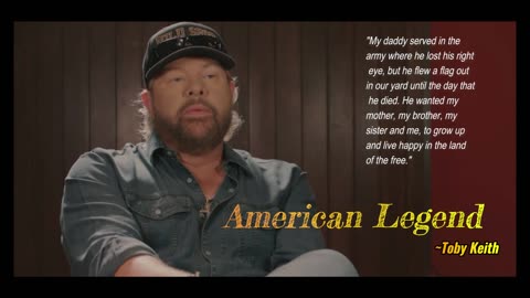 Thank you Toby Keith, From soldiers, Vets, military families.