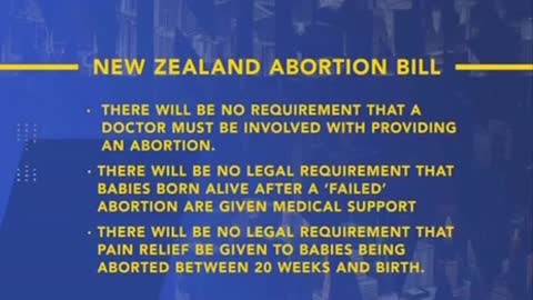 New Zealand now allows abortions upto birth for any reason