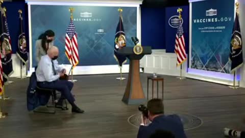 Biden Jokes About Not Looking a Day Over 65 Before Booster Shot -- Then Forgets His Mask at Podium