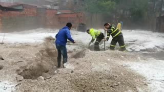 Una fuerte tormenta eléctrica con granizada azotó el municipio de El Páramo, Santander