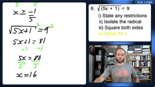 Radical Equations - Part 1