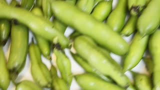 Fresh green Fava beans