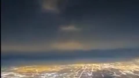 A POV from the cockpit showing the plane's landing trajectory to Chicago's O'hare airport.