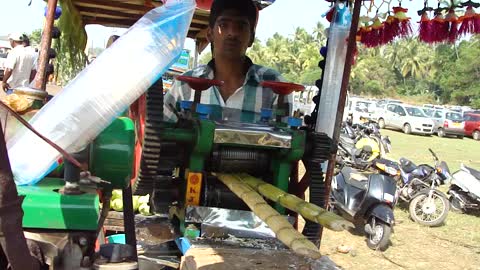 Making Sugar Cane Juice