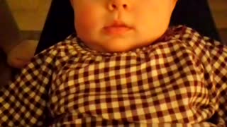 SEE WHAT THIS CUTE BABY GIRL THINKS OF HER BIG BROTHER'S KISSES!