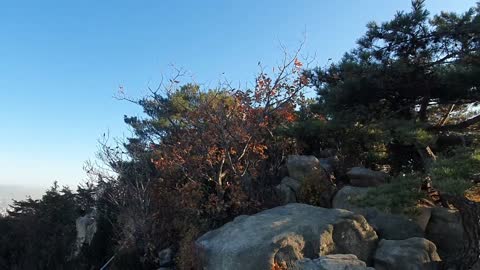 The scenery of Samsung Mountain, a mountain in Seoul, South Korea