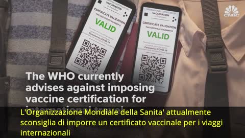 L'OMS ha messo in guardia contro lo sviluppo di passaporti vaccinali.