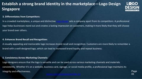 Establish a strong brand identity in the marketplace — Logo Design Singapore