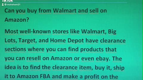 Can you buy from Walmart and sell on Amazon?