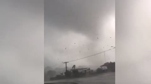 Tornado hitting Bunbury, Australia
