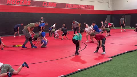 Wrestling practice